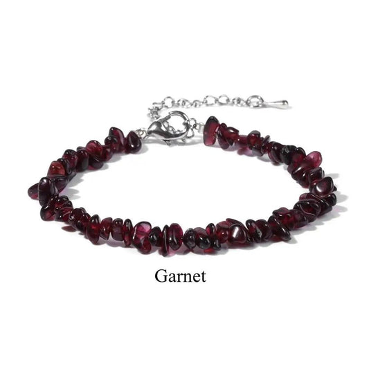 Bracelet With Birthstone For January With Garnet
